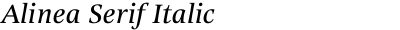 Alinea Serif Italic